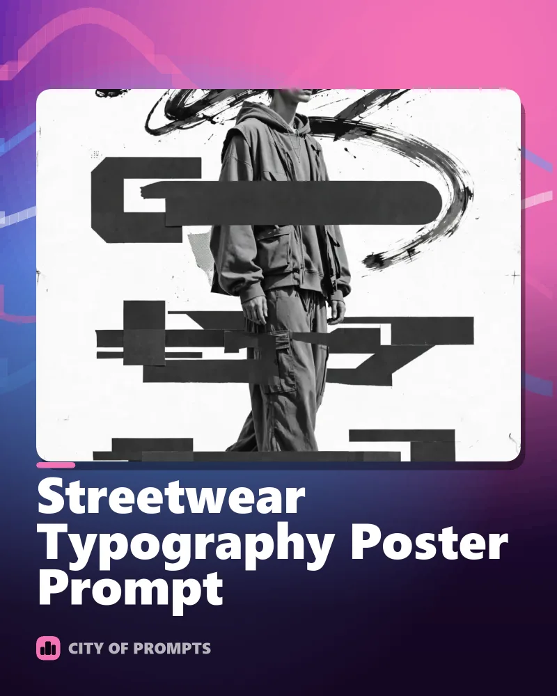 Cover image for Streetwear Typography Poster Prompt