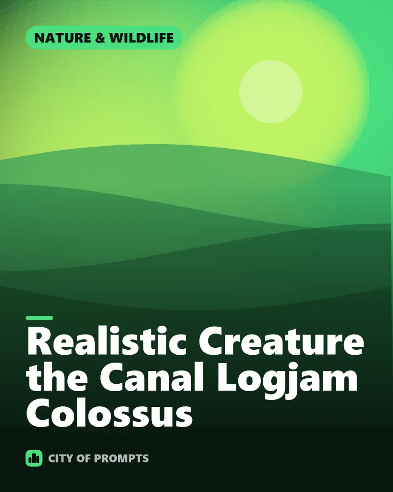 Cover image for Realistic Creature the Canal Logjam Colossus