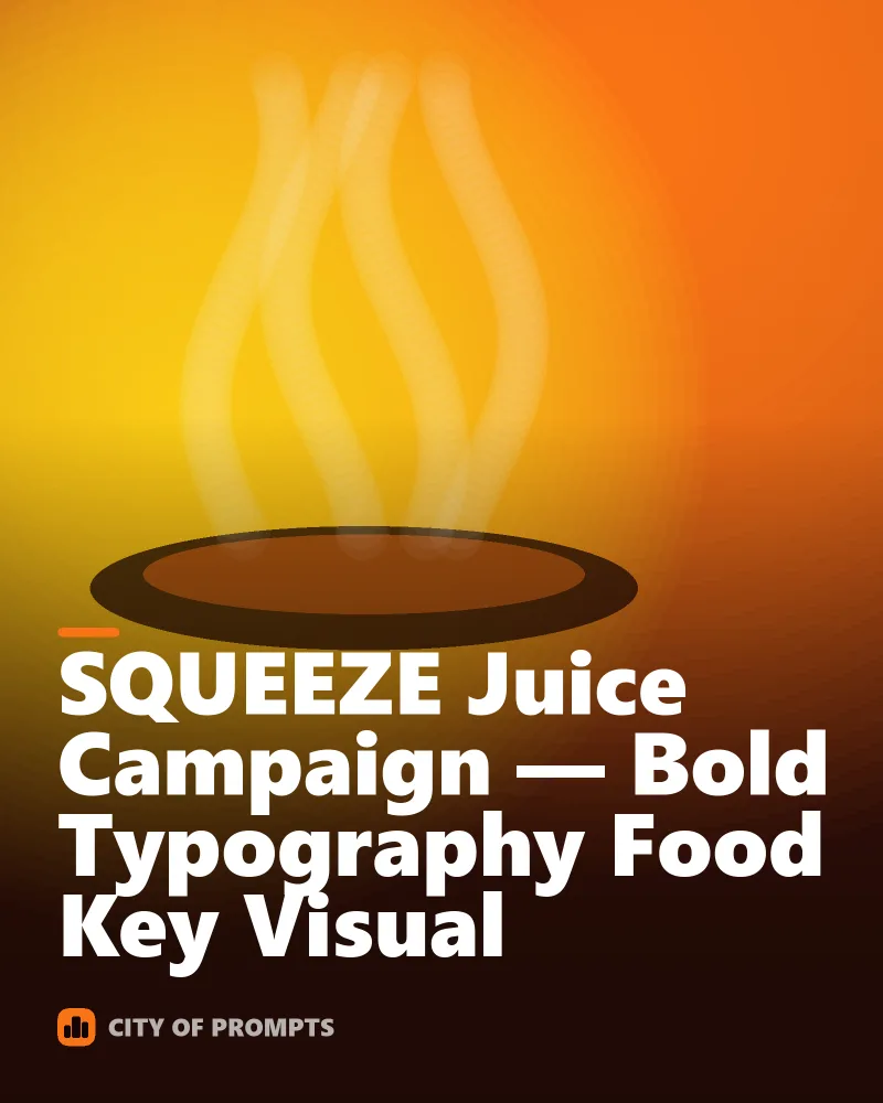 Cover image for SQUEEZE Juice Campaign — Bold Typography Food Key Visual