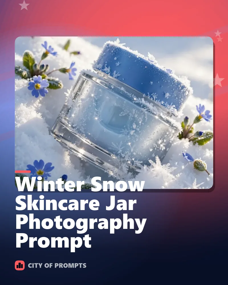 Cover image for Winter Snow Skincare Jar Photography Prompt