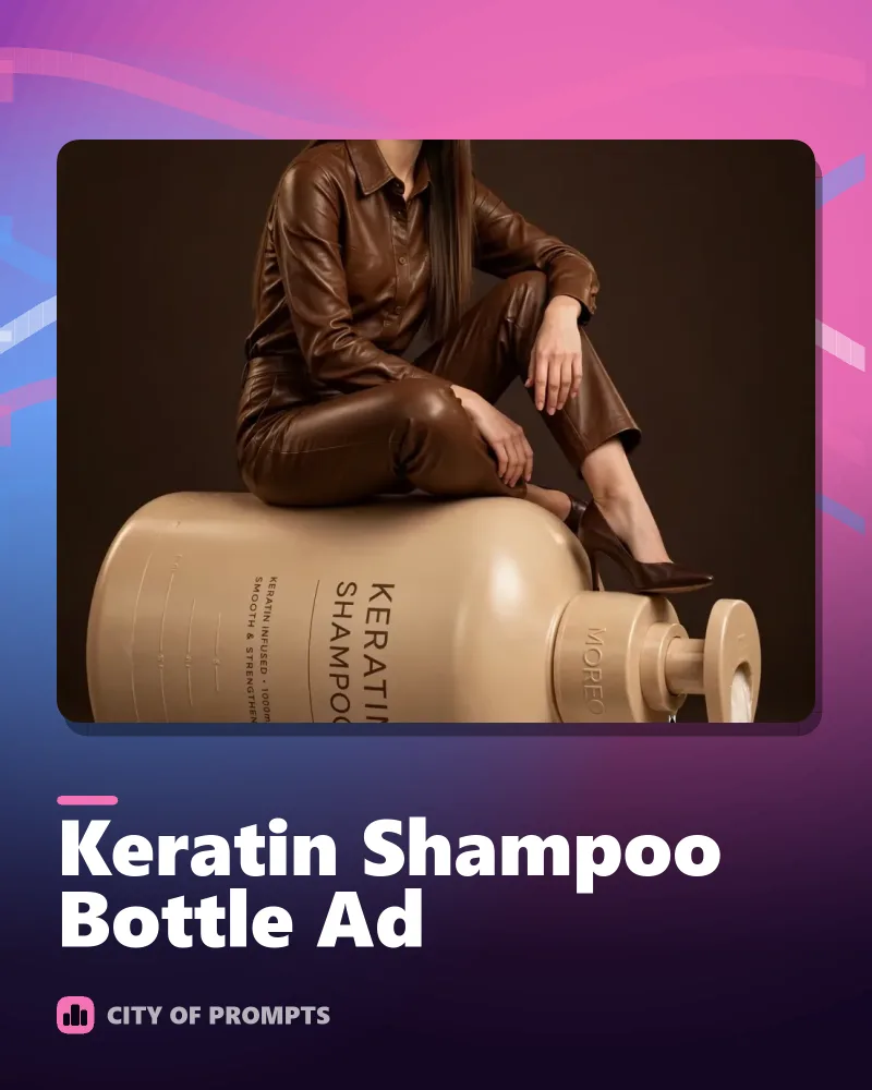 Cover image for Keratin Shampoo Bottle Ad