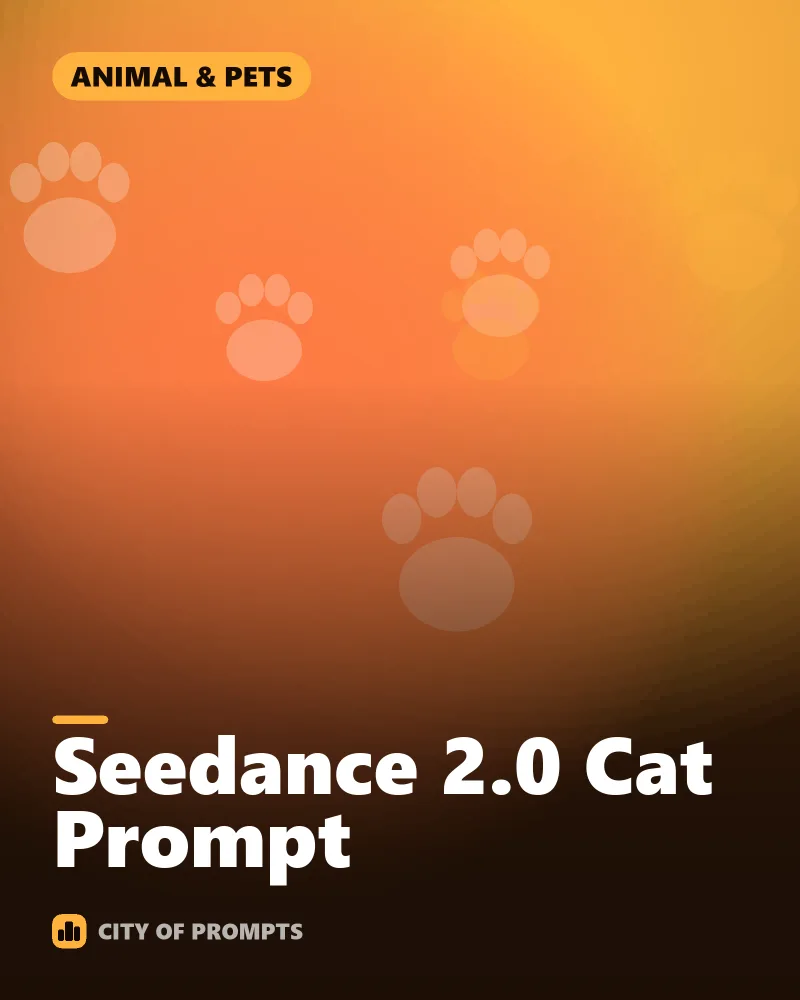 Cover image for Seedance 2.0 Cat Prompt