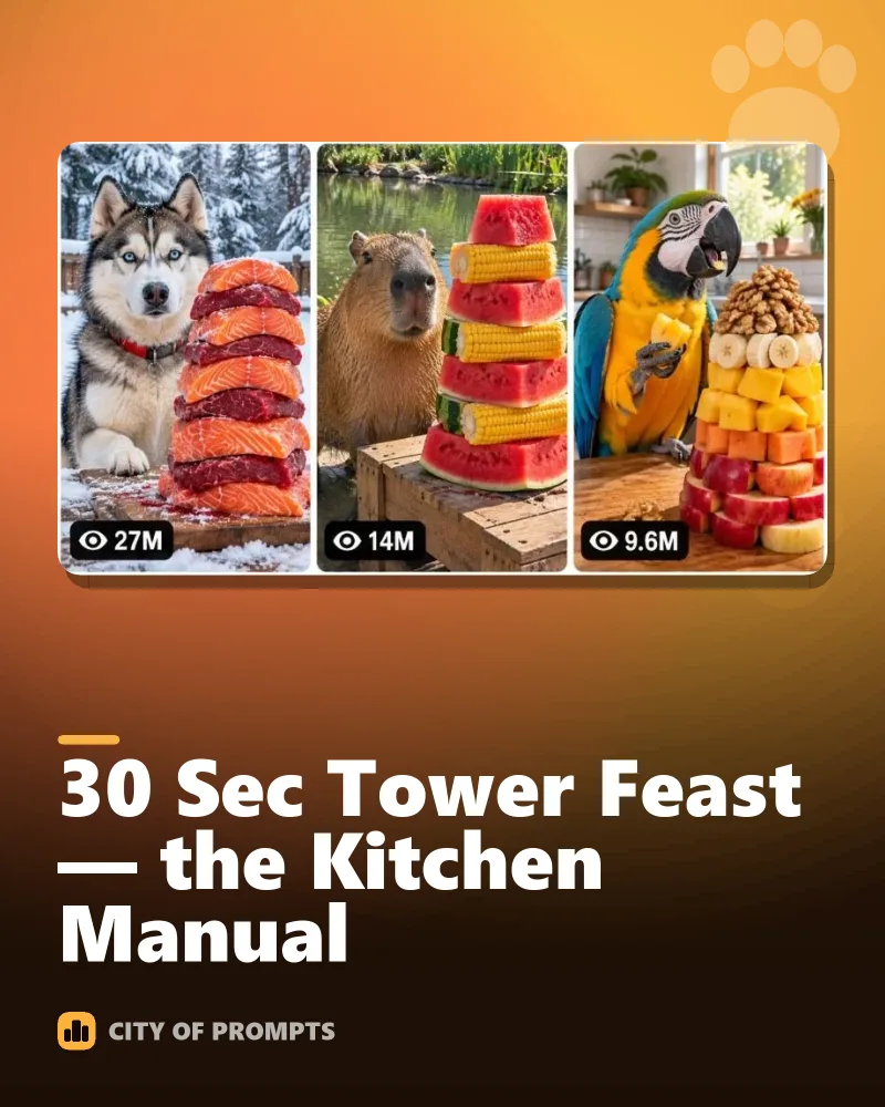 Cover image for 30 Sec 🍽️ Tower Feast — the Kitchen Manual