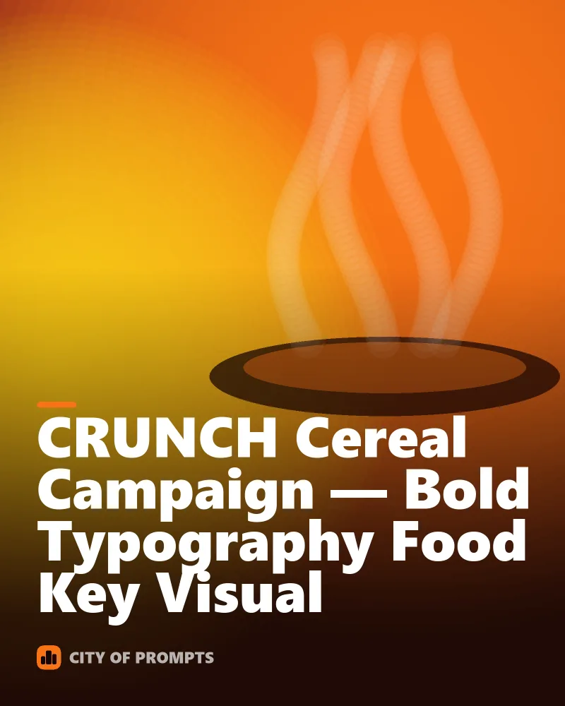 Cover image for CRUNCH Cereal Campaign — Bold Typography Food Key Visual
