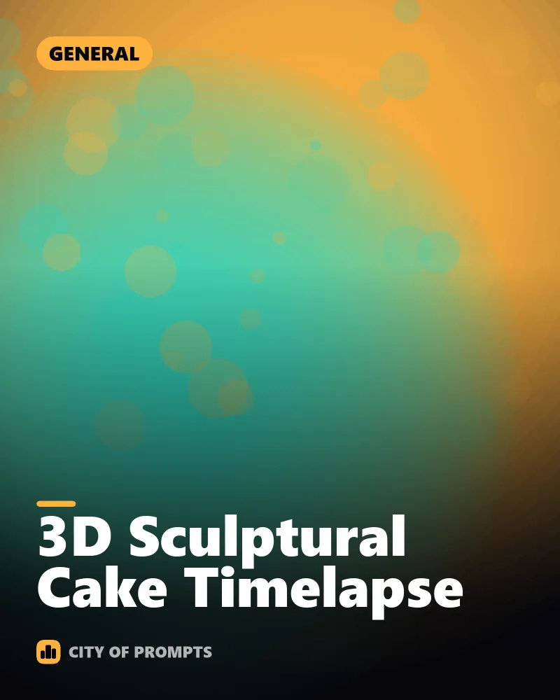 Cover image for 3D Sculptural Cake Timelapse
