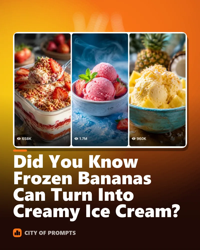 Cover image for Did You Know Frozen Bananas Can Turn Into Creamy Ice Cream? 🍌🍦
