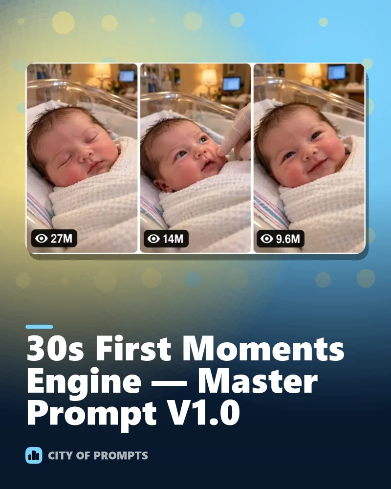 Cover image for 30s First Moments Engine — Master Prompt V1.0