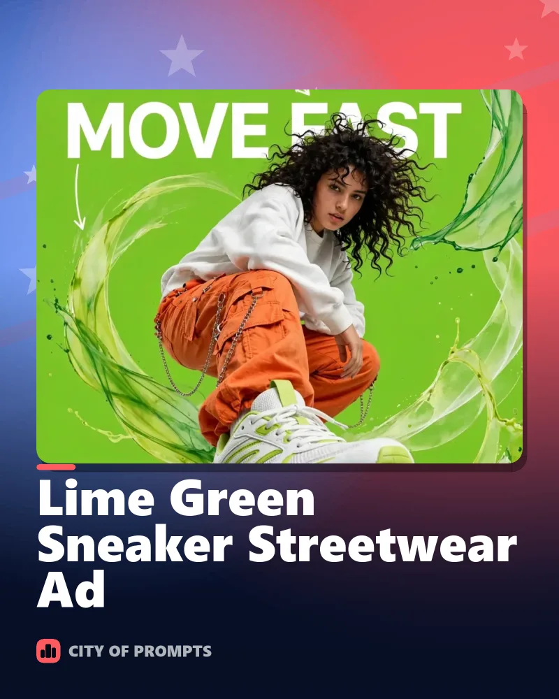 Cover image for Lime Green Sneaker Streetwear Ad