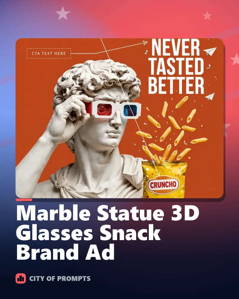 Cover image for Marble Statue 3D Glasses Snack Brand Ad