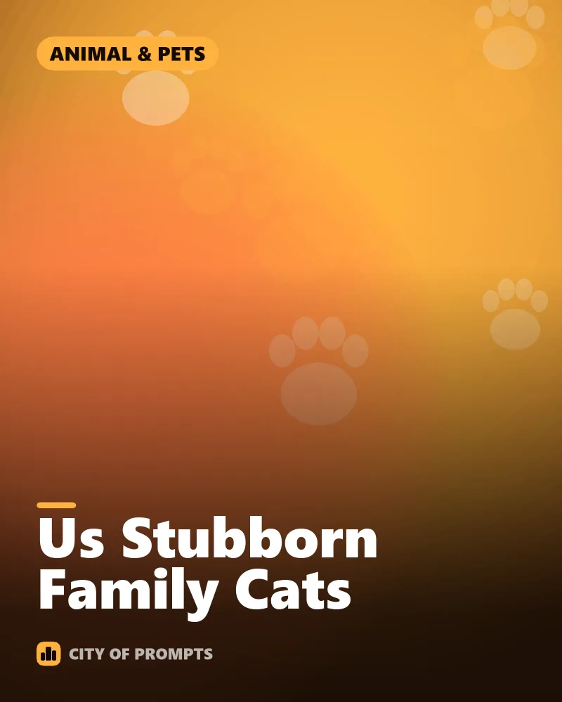 Cover image for Us Stubborn Family Cats