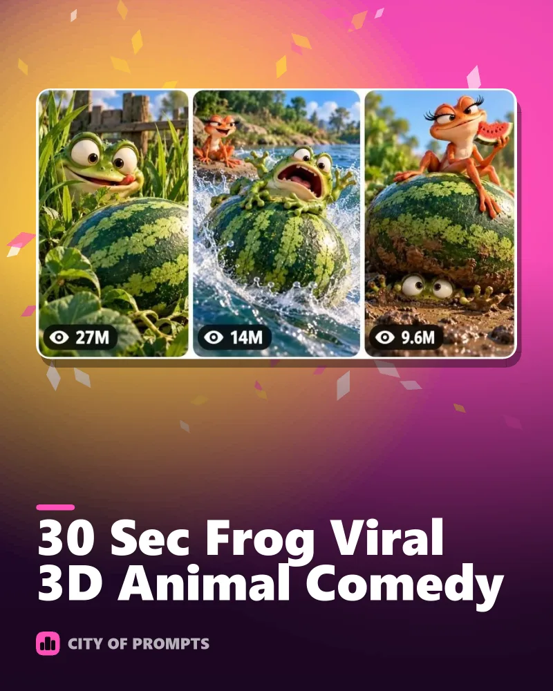 Cover image for 30 Sec 🐸 Frog Viral 3D Animal Comedy