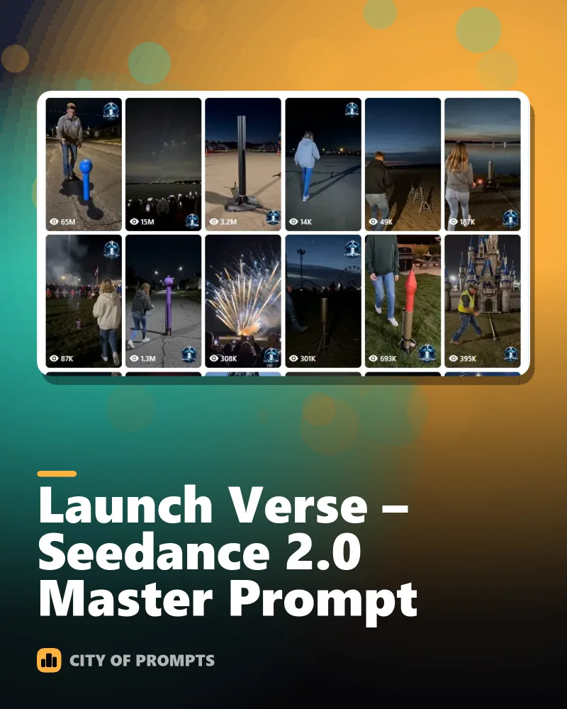 Cover image for Launch Verse – Seedance 2.0 Master Prompt