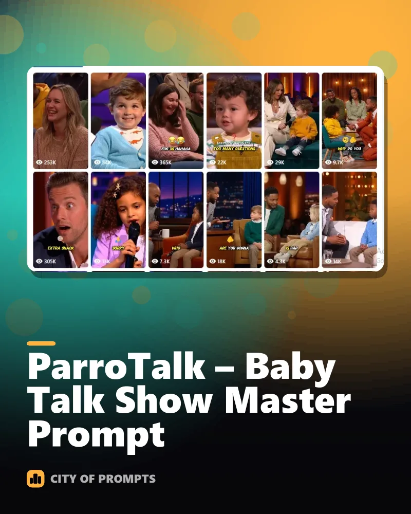 Cover image for ParroTalk – Baby Talk Show Master Prompt