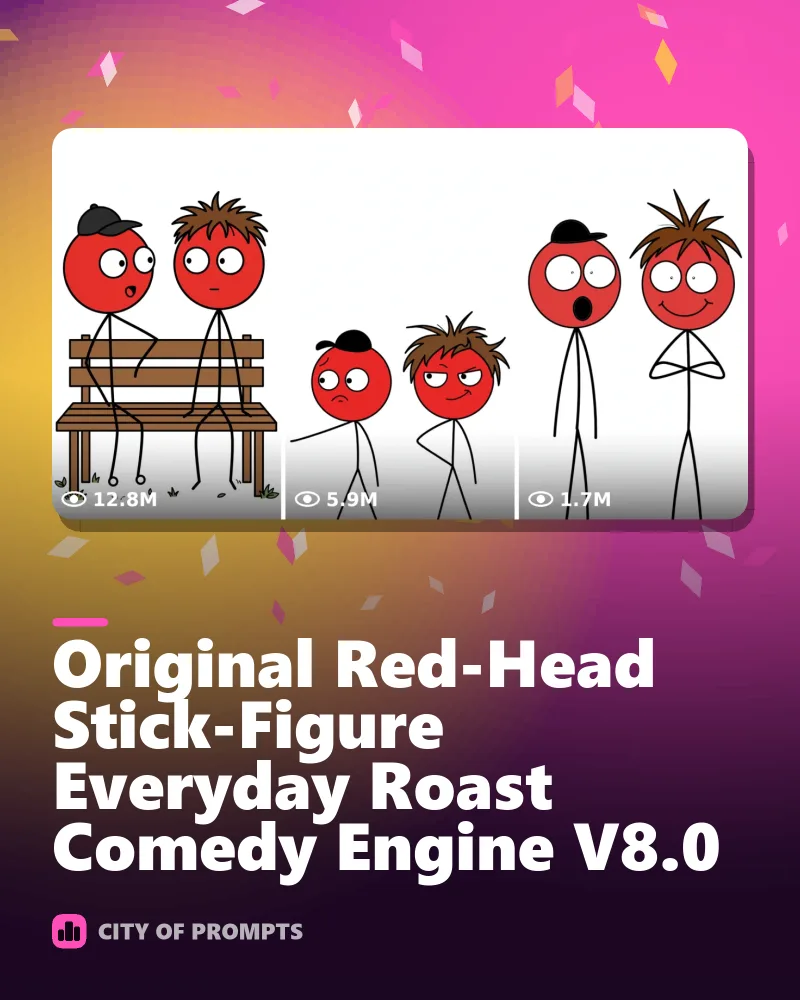Cover image for Original Red-Head Stick-Figure Everyday Roast Comedy Engine V8.0