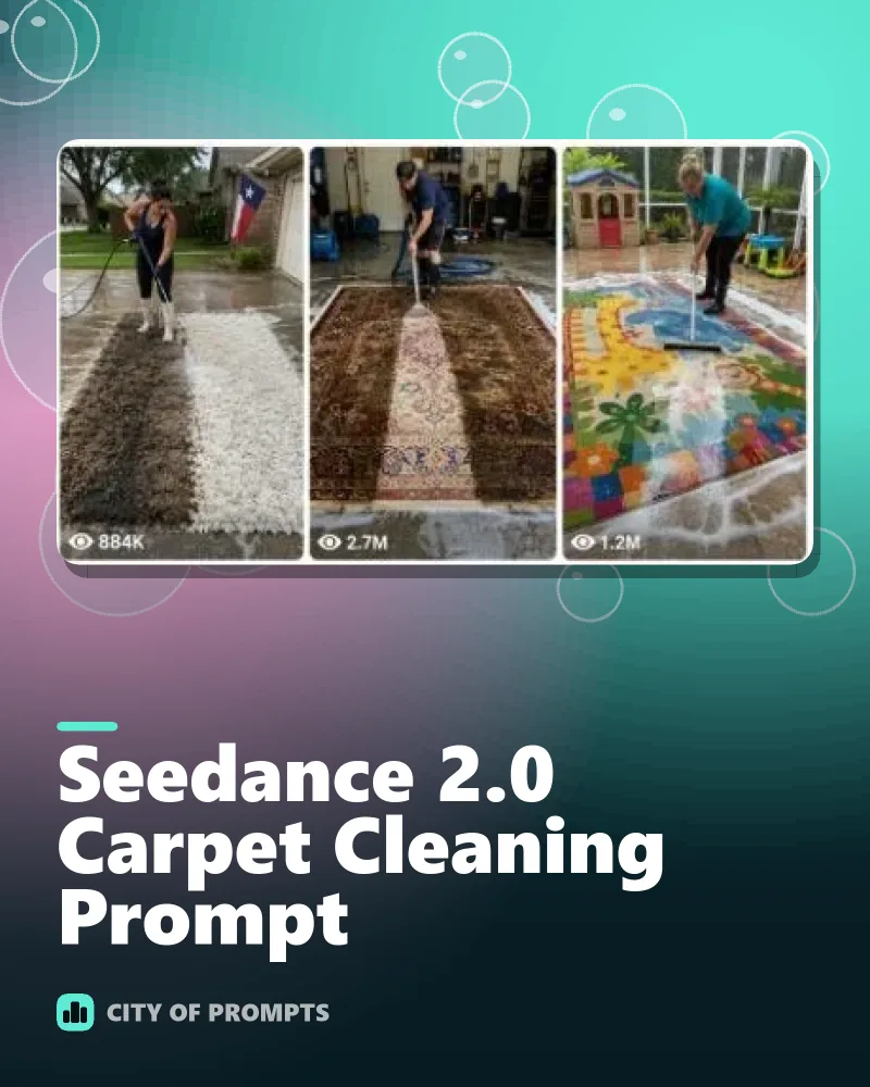 Cover image for Seedance 2.0 Carpet Cleaning Prompt