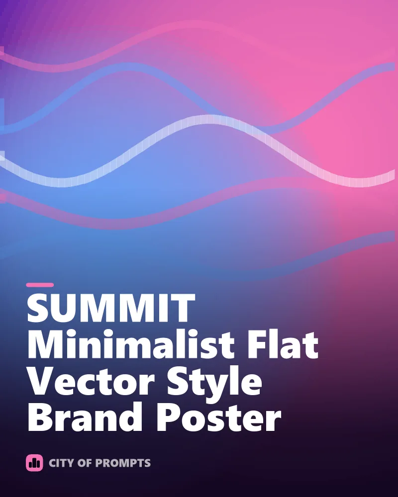 Cover image for SUMMIT Minimalist Flat Vector Style Brand Poster