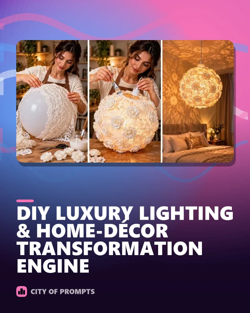 Cover image for DIY LUXURY LIGHTING & HOME-DÉCOR TRANSFORMATION ENGINE