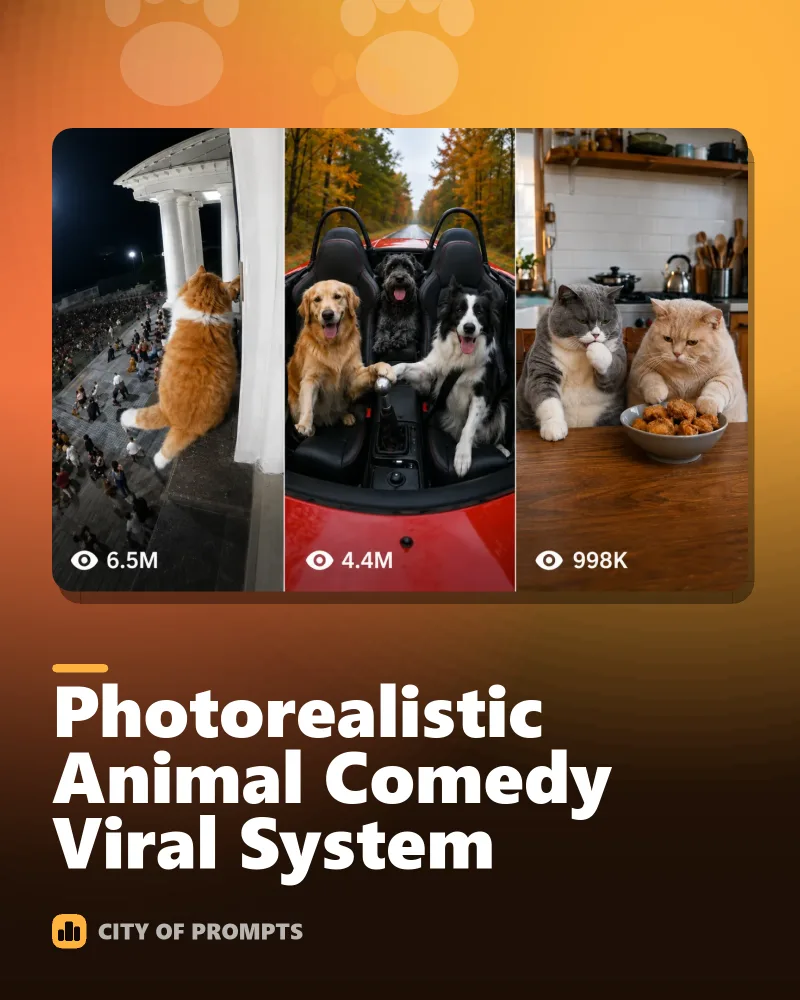 Cover image for Photorealistic Animal Comedy Viral System