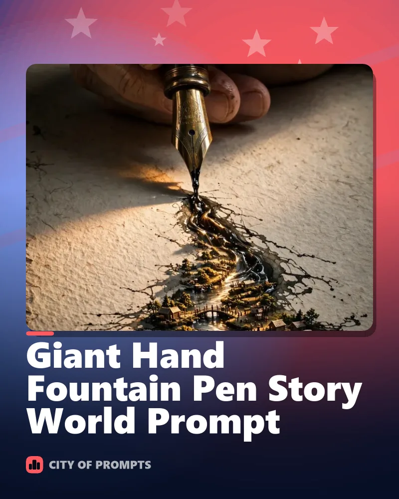 Cover image for Giant Hand Fountain Pen Story World Prompt