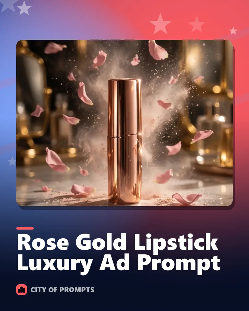 Cover image for Rose Gold Lipstick Luxury Ad Prompt