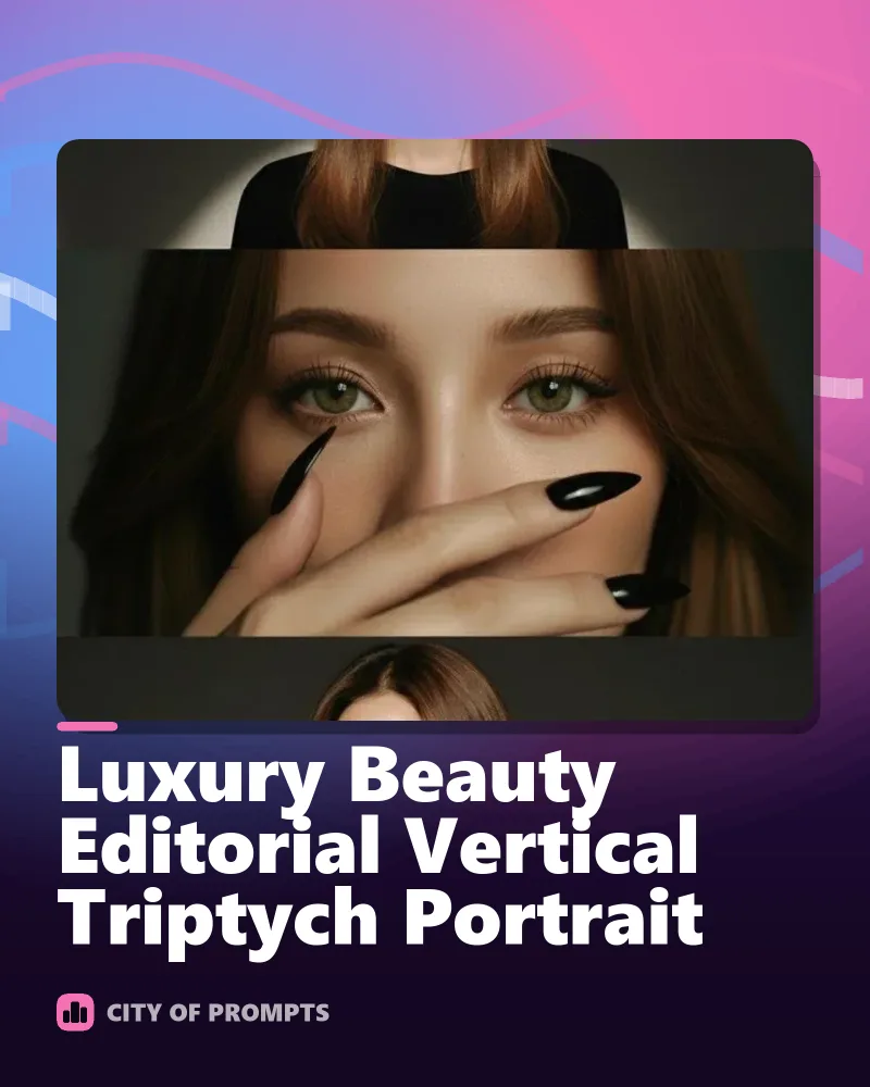 Cover image for Luxury Beauty Editorial Vertical Triptych Portrait