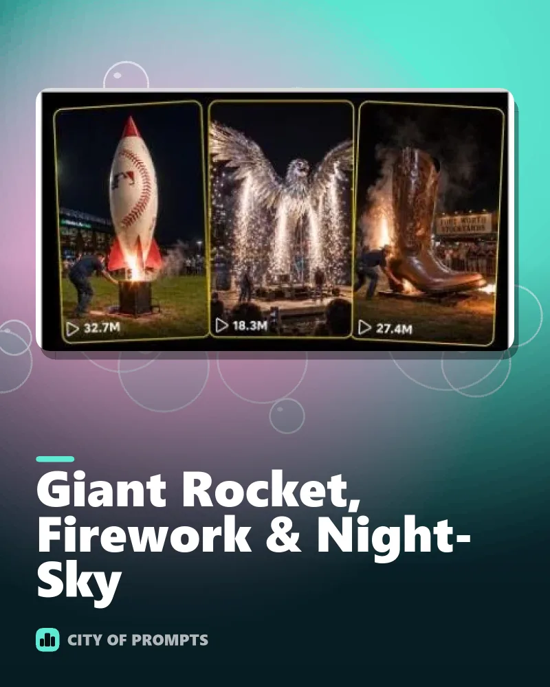 Cover image for Giant Rocket, Firework & Night-Sky