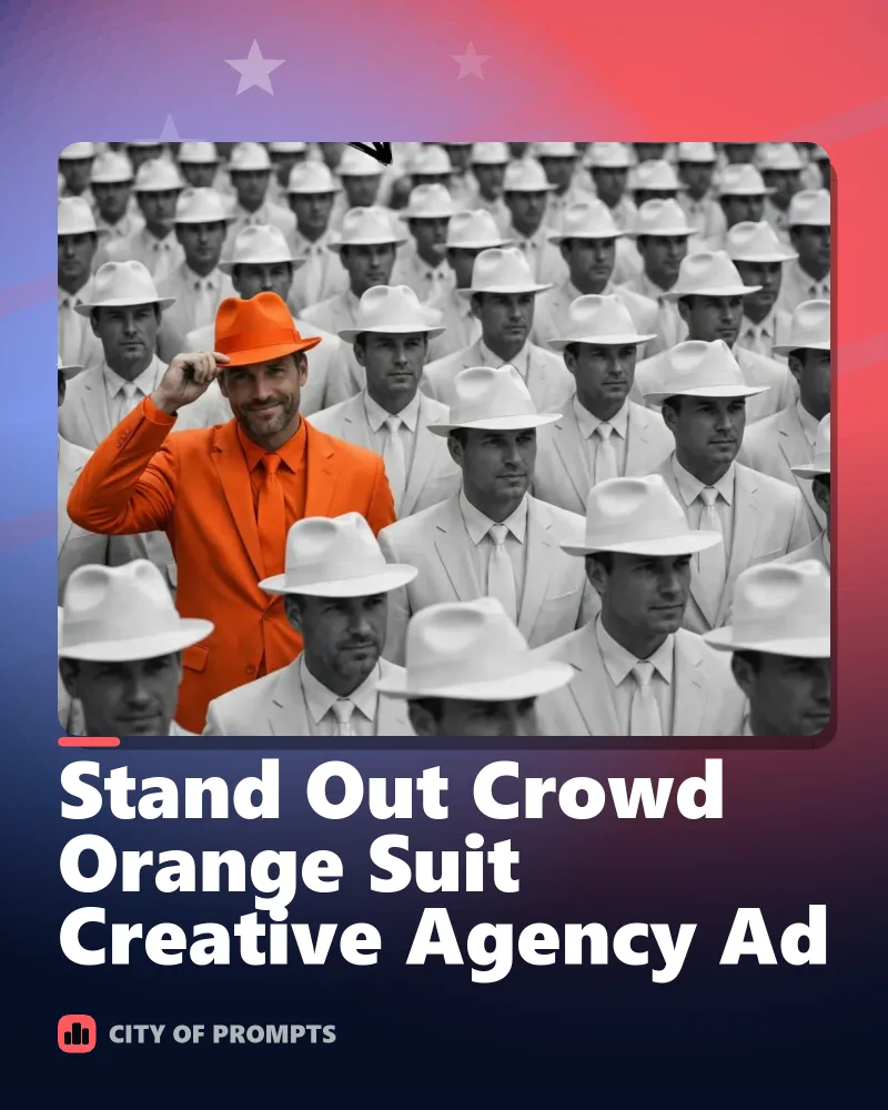 Cover image for Stand Out Crowd Orange Suit Creative Agency Ad