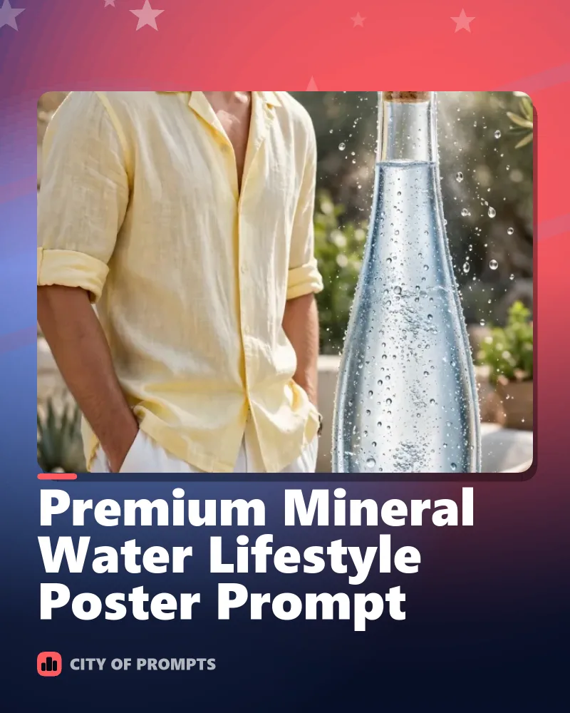 Cover image for Premium Mineral Water Lifestyle Poster Prompt