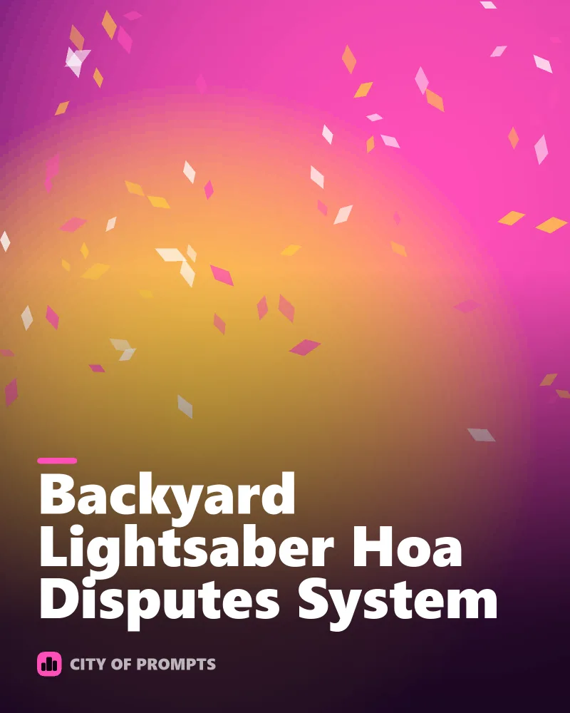 Cover image for Backyard Lightsaber Hoa Disputes System