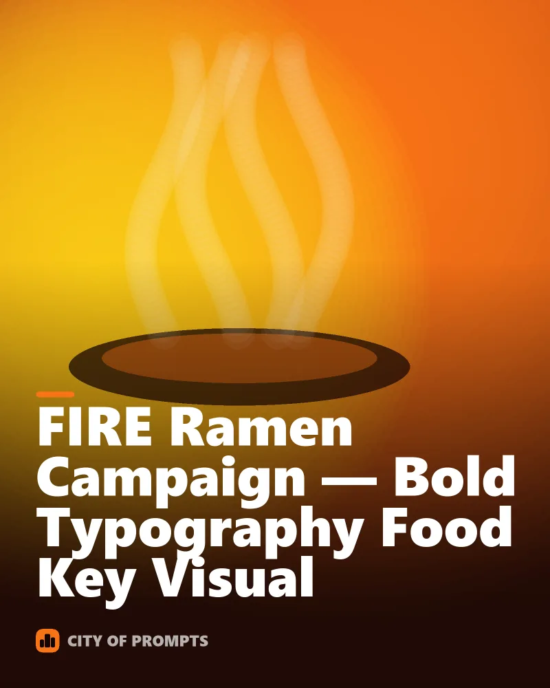 Cover image for FIRE Ramen Campaign — Bold Typography Food Key Visual