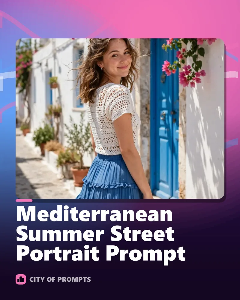 Cover image for Mediterranean Summer Street Portrait Prompt