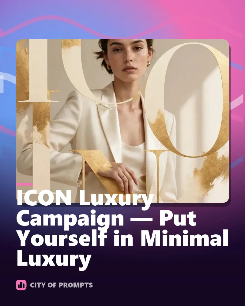 Cover image for ICON Luxury Campaign — Put Yourself in Minimal Luxury