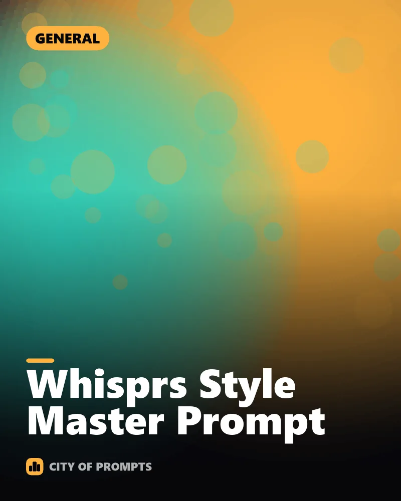 Cover image for Whisprs Style Master Prompt
