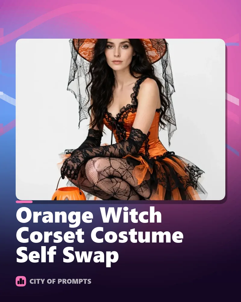 Cover image for Orange Witch Corset Costume Self Swap