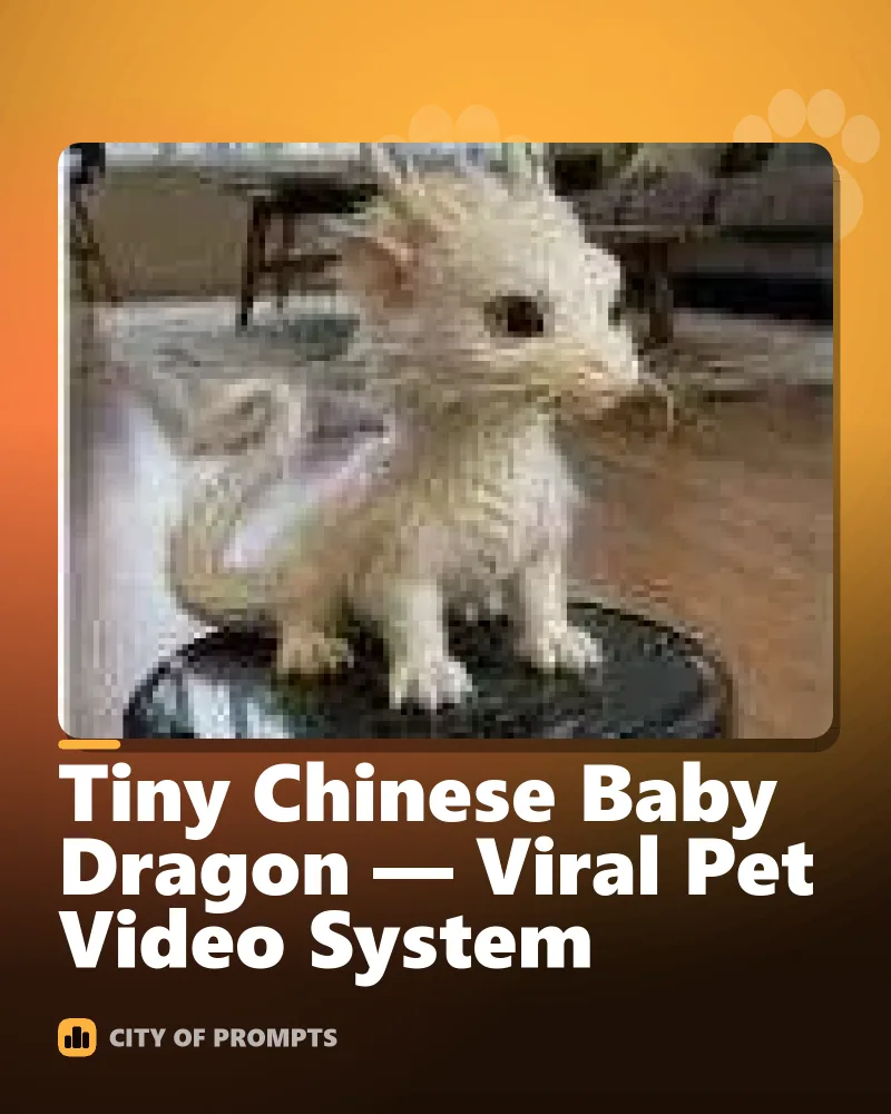 Cover image for Tiny Chinese Baby Dragon — Viral Pet Video System