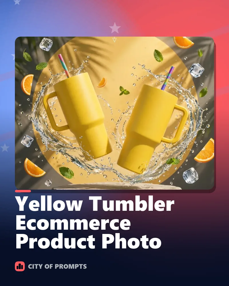 Cover image for Yellow Tumbler Ecommerce Product Photo