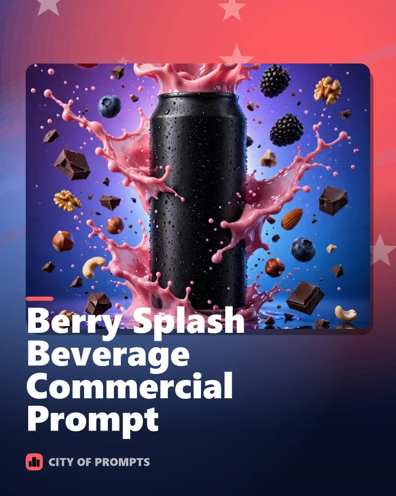 Cover image for Berry Splash Beverage Commercial Prompt