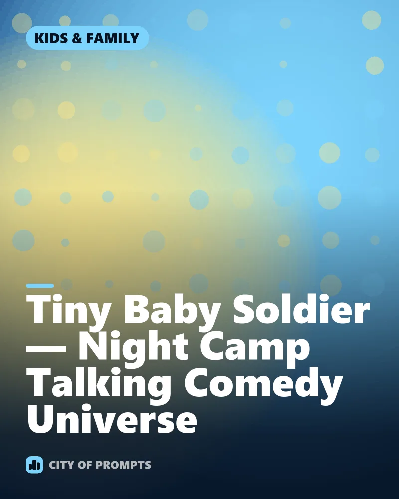 Cover image for Tiny Baby Soldier — Night Camp Talking Comedy Universe
