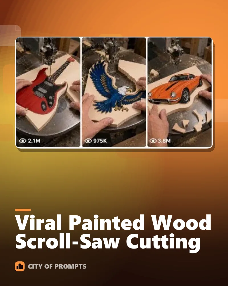 Cover image for Viral Painted Wood Scroll-Saw Cutting