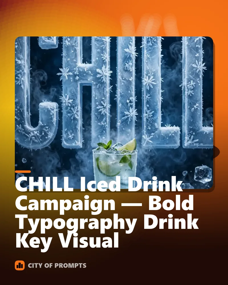 Cover image for CHILL Iced Drink Campaign — Bold Typography Drink Key Visual