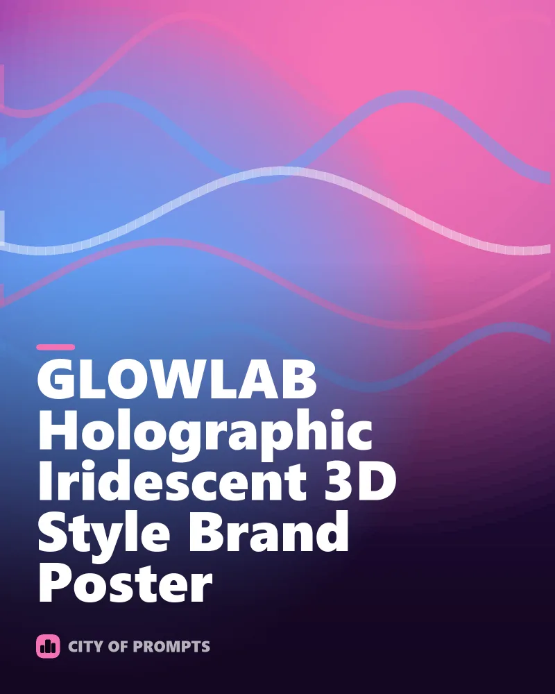 Cover image for GLOWLAB Holographic Iridescent 3D Style Brand Poster