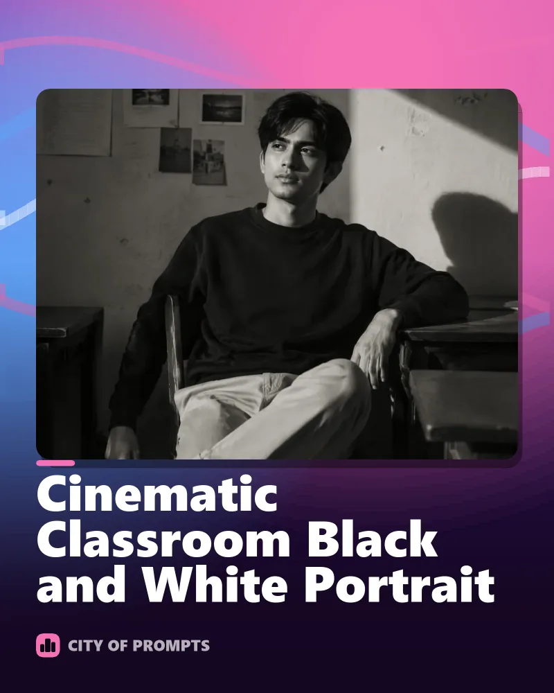 Cover image for Cinematic Classroom Black and White Portrait