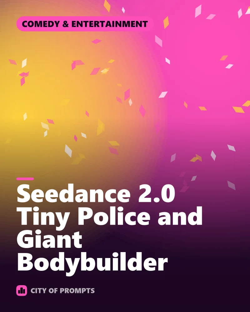 Cover image for Seedance 2.0 Tiny Police and Giant Bodybuilder