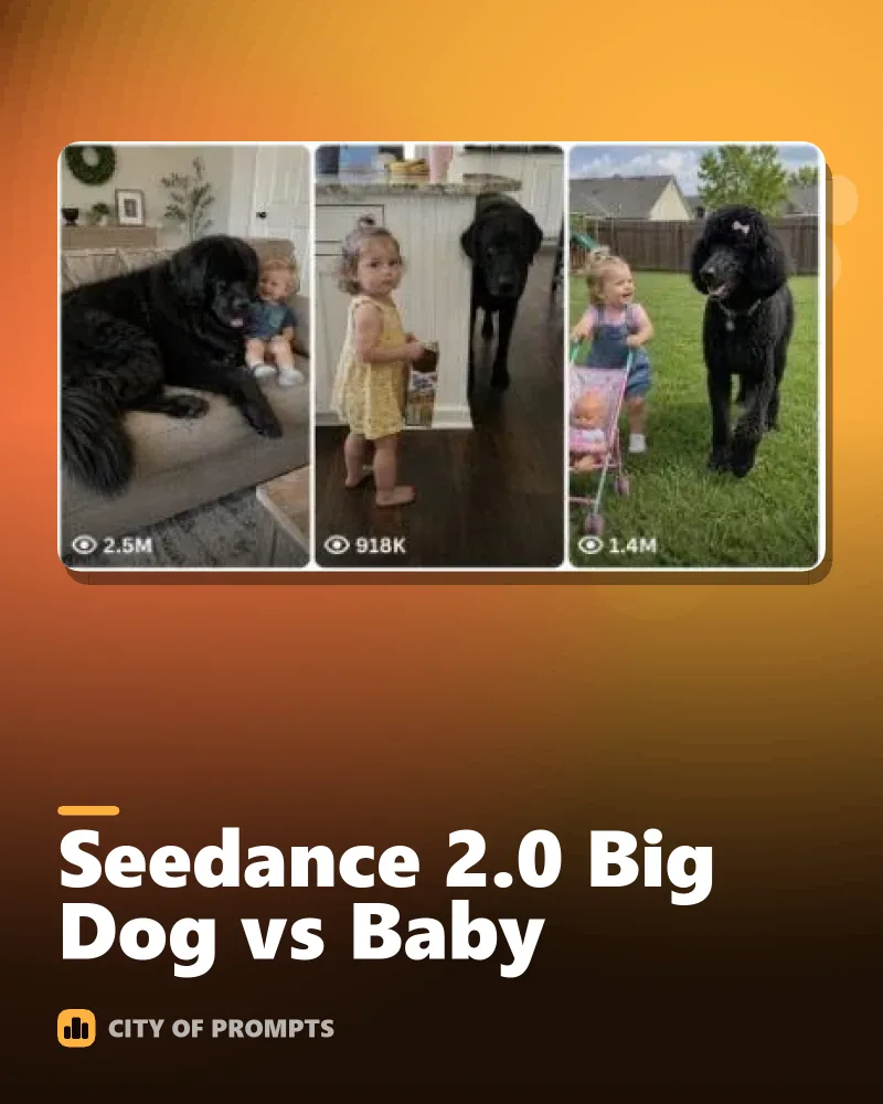 Cover image for Seedance 2.0 Big Dog vs Baby