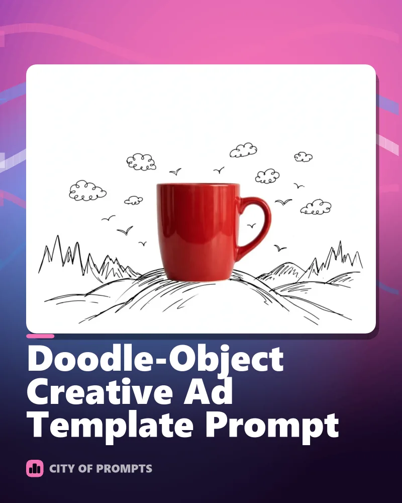 Cover image for Doodle-Object Creative Ad Template Prompt