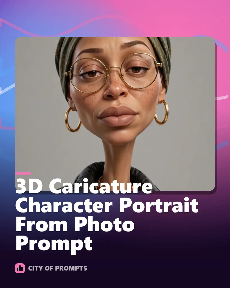 Cover image for 3D Caricature Character Portrait From Photo Prompt