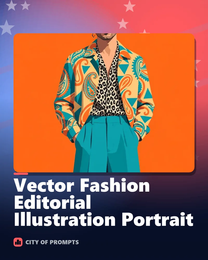 Cover image for Vector Fashion Editorial Illustration Portrait