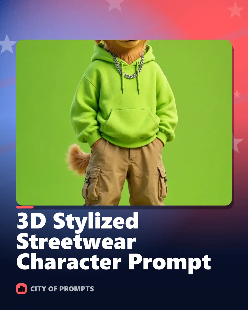 Cover image for 3D Stylized Streetwear Character Prompt