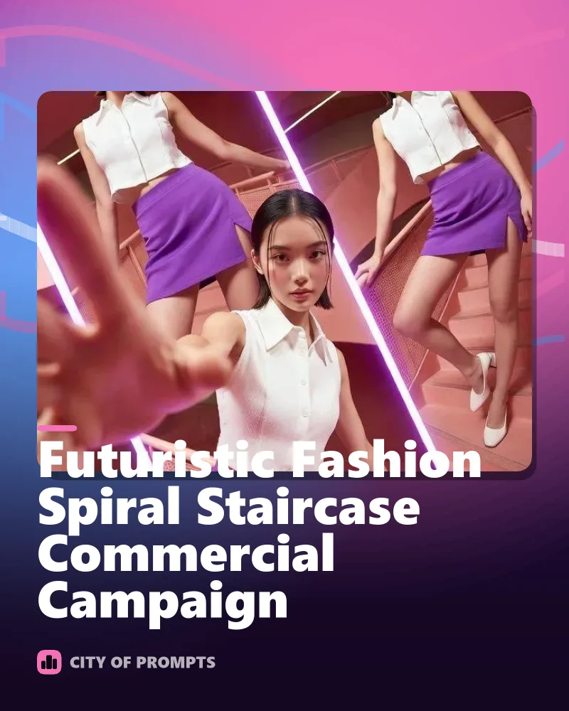 Cover image for Futuristic Fashion Spiral Staircase Commercial Campaign