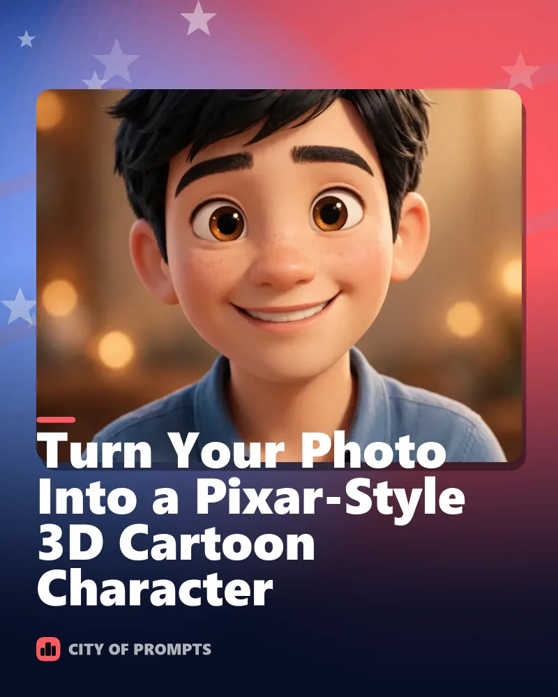 Cover image for Turn Your Photo Into a Pixar-Style 3D Cartoon Character